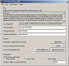 Setting passphrase for private key